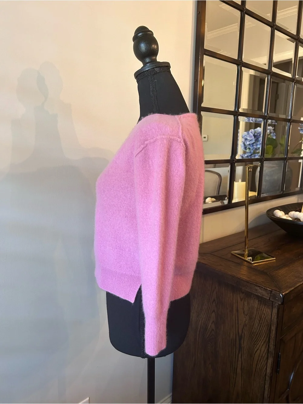 Free People pink cashmere cropped sweater